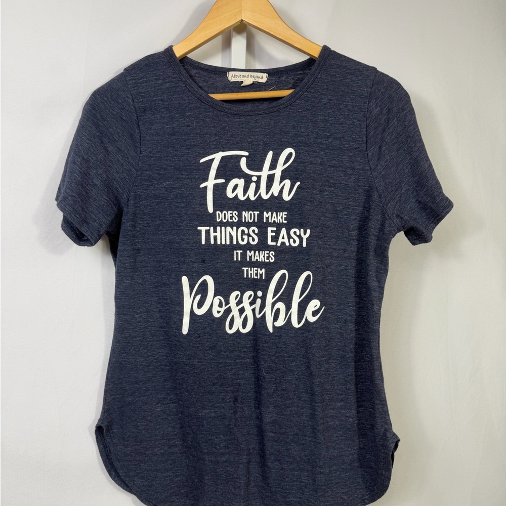 Cato Navy Blue Faith Graphic Tee
